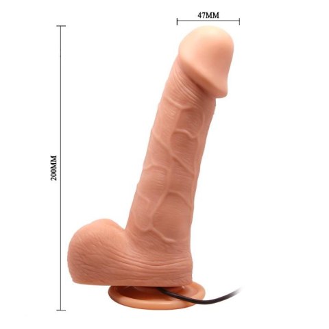 Wibrujące dildo sztuczny penis z rotacją na pilota BAILE