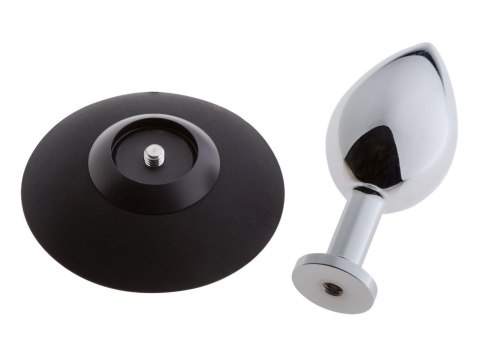 MALESATION Alu-Plug with suction cup large, chrome Malesation