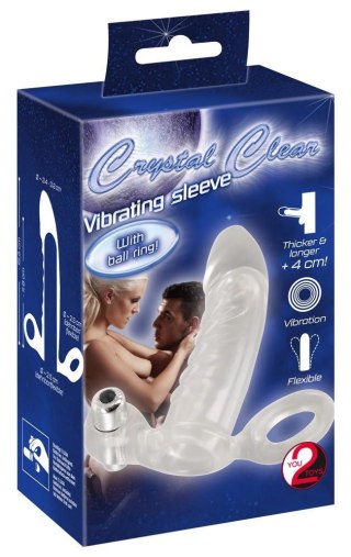 Crystal Clear Vibrating Sleeve Crystal