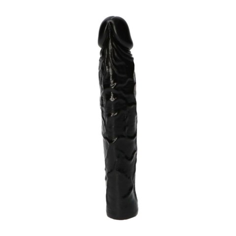 Czarne dildo żylaste analne wodoodporne 16,5 cm Toyz4lovers