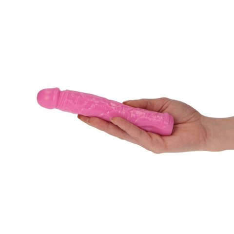 Dildo żylaste różowe wodoodporne gumowe 16,5 cm Toyz4lovers