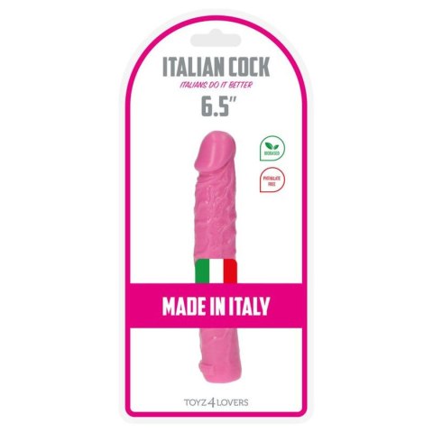 Dildo żylaste różowe wodoodporne gumowe 16,5 cm Toyz4lovers