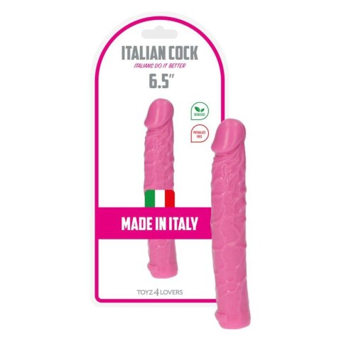 Dildo żylaste różowe wodoodporne gumowe 16,5 cm Toyz4lovers