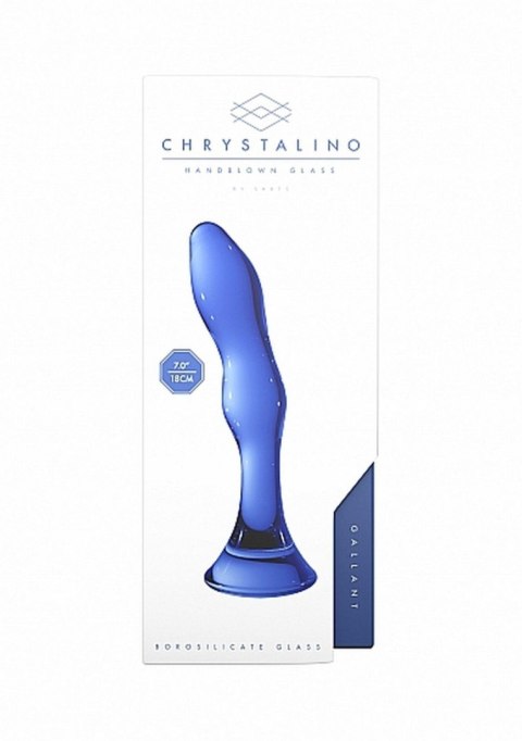 Szklane wodoodporne dildo do anusa i pochwy 15 cm Chrystalino