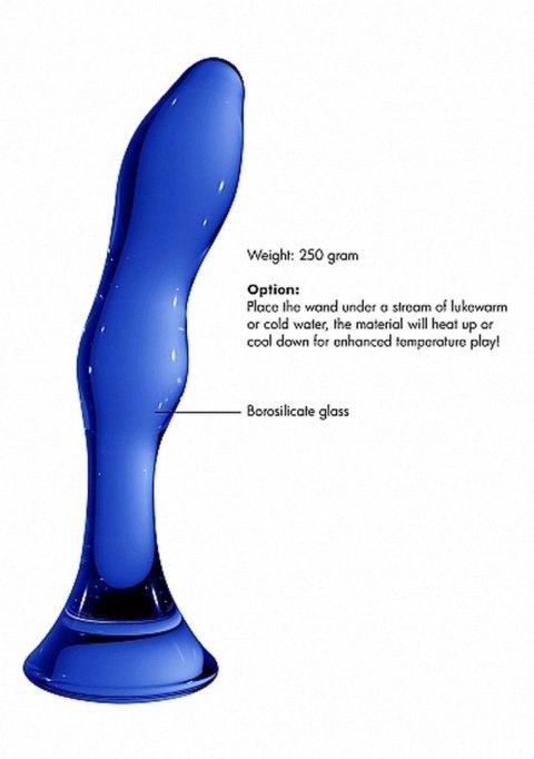 Szklane wodoodporne dildo do anusa i pochwy 15 cm Chrystalino