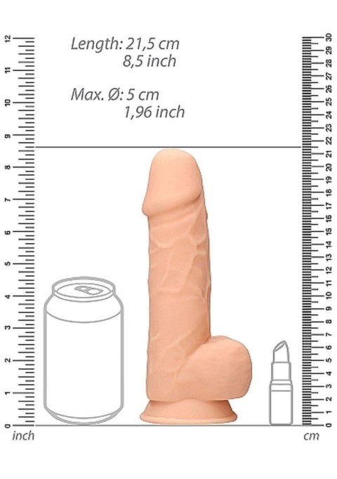 Gruby żylasty realistyczny penis przyssawka 21,5cm RealRock