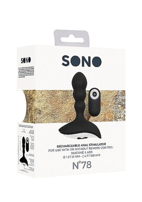 No. 78 - Rechargeable Anal Stimulator - Black Sono