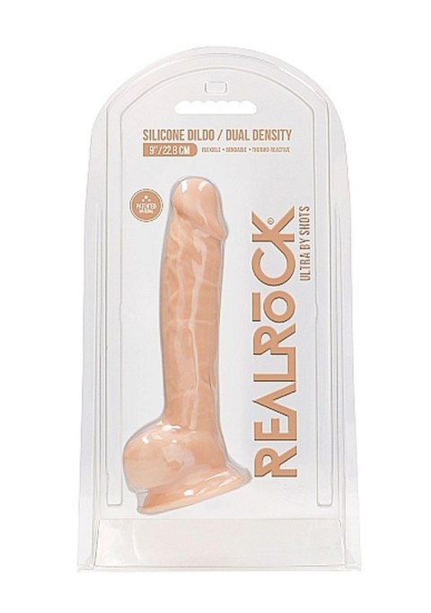 Realistyczne dildo żylaste z mocną przyssawką 18cm RealRock