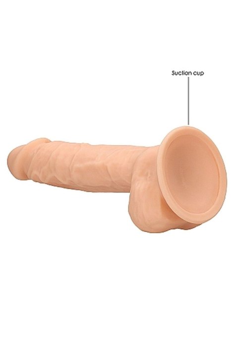 Realistyczne dildo żylaste z mocną przyssawką 18cm RealRock