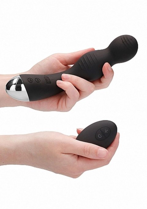 Remote Controlled E-Stim & Vibrating G/P-Spot Vibrator - Black ElectroShock