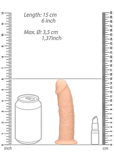 Żylaste silikonowe dildo mocna przyssawka 15 cm RealRock