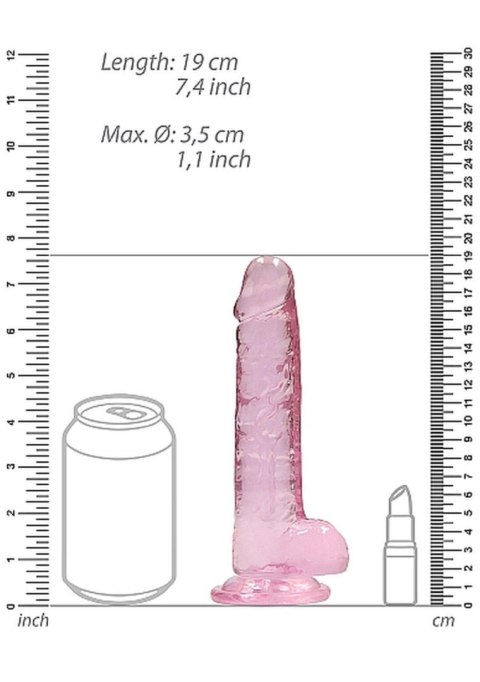 Dildo różowe z mocną przyssawką różowy orgazm 19cm RealRock