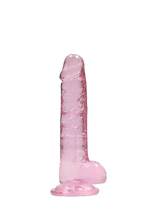 Dildo różowe z mocną przyssawką różowy orgazm 19cm RealRock