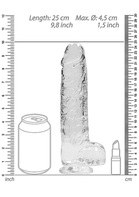 Duży wodoodporny penis dildo mocna przyssawka 25cm RealRock