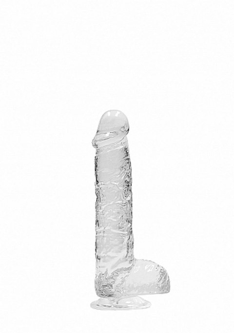 Mały przezroczysty penis dildo z przyssawką 17 cm RealRock