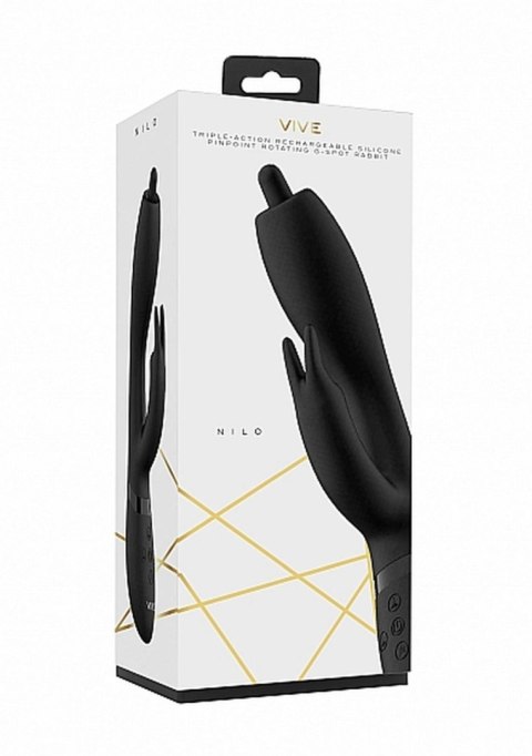 Nilo - Pinpoint Rotating G-spot Rabbit - Black Vive