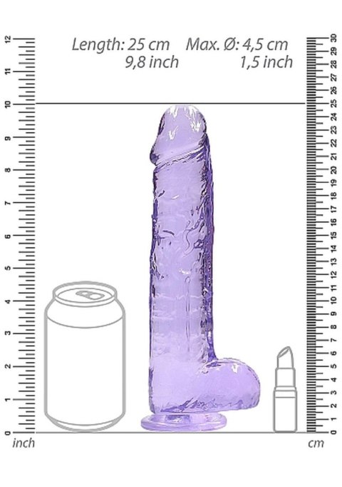 Silikonowe grube dildo z mocną przyssawką 25 cm RealRock