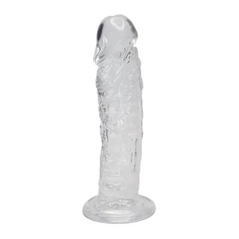 Przezroczyste dildo silikonowe z przyssawką 19,3cm Alive