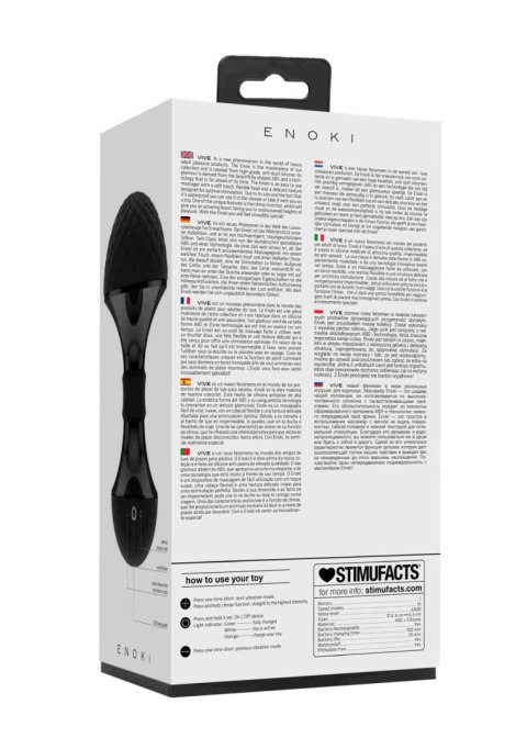 Enoki - Bendable Massager - Black Vive