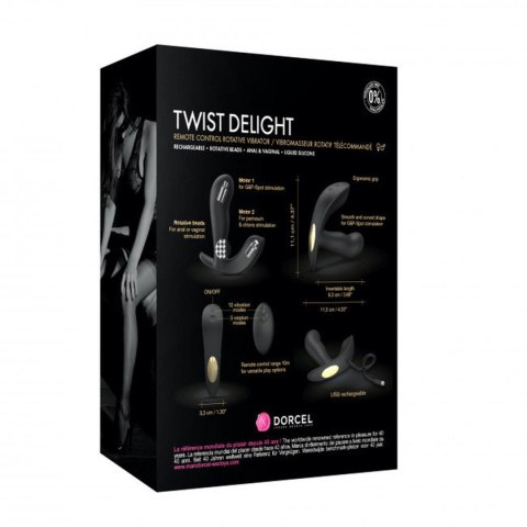 Korek analny rotacja dorcel twist delight 10 tryb Dorcel