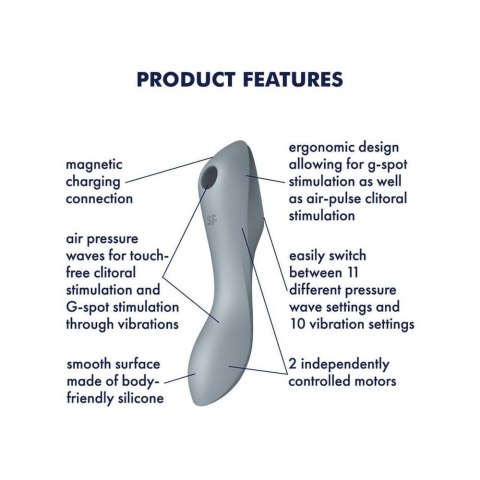 Wibrator masażer ssący Satisfyer curvy trinity 3 Satisfyer