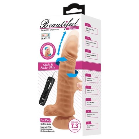 Miękkie realistyczne dildo z wibracjami 18,5 cm BAILE