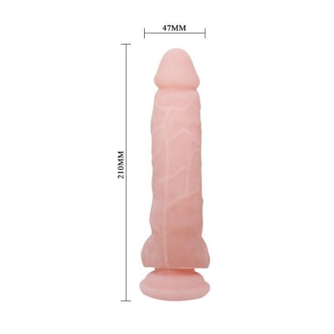 Realistyczne żylaste dildo z przyssawką 21 cm BAILE