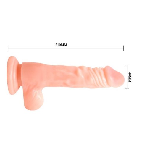 Realistyczne żylaste dildo z wibrującą końcówką BAILE