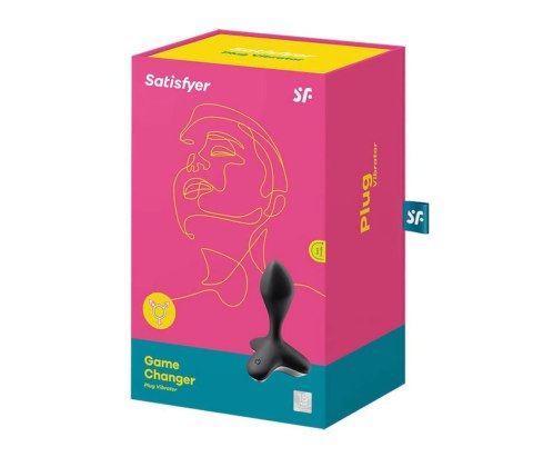 Wibrator analny gładki miękki czarny 11,5 m Satisfyer