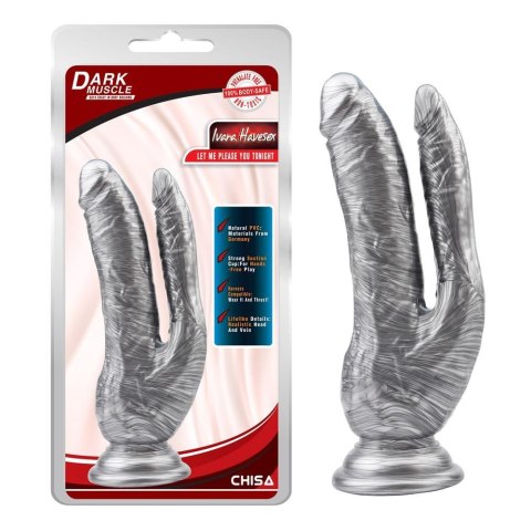 Dildo podwójna penetracja analne waginalne 19cm DarkMuscle