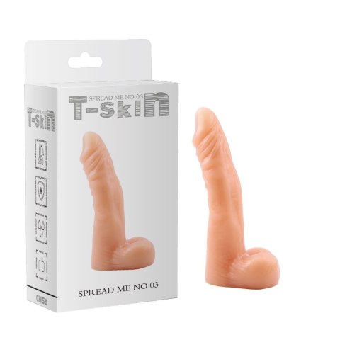 Naturalne realistyczne dildo penis członek 17cm T-skin