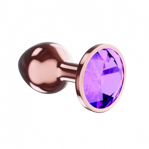 Plug-Butt Plug Diamond Amethyst Shine L Rose Gold Lola Games