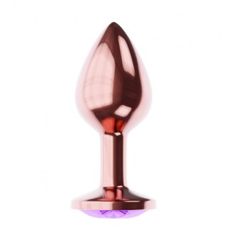 Plug-Butt Plug Diamond Amethyst Shine L Rose Gold Lola Games