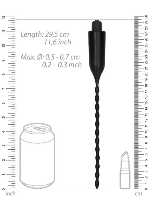 Elektrostymulator BDSM Vibrating Urethral Sounding - Black ShotsToys