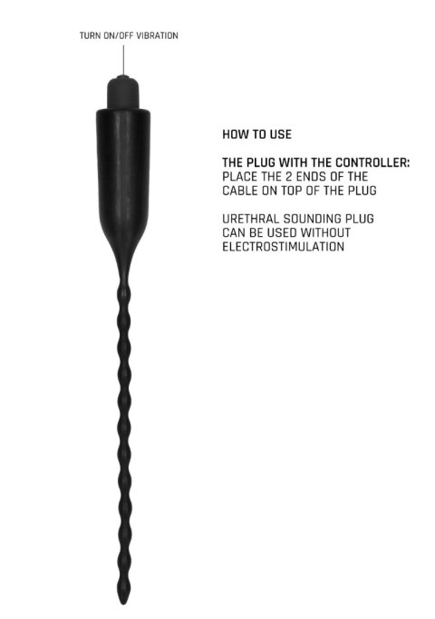 Elektrostymulator BDSM Vibrating Urethral Sounding - Black ShotsToys