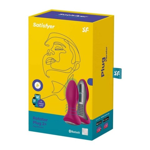 Korek analny Rotator Plug 2 Connect App (Violet) Satisfyer