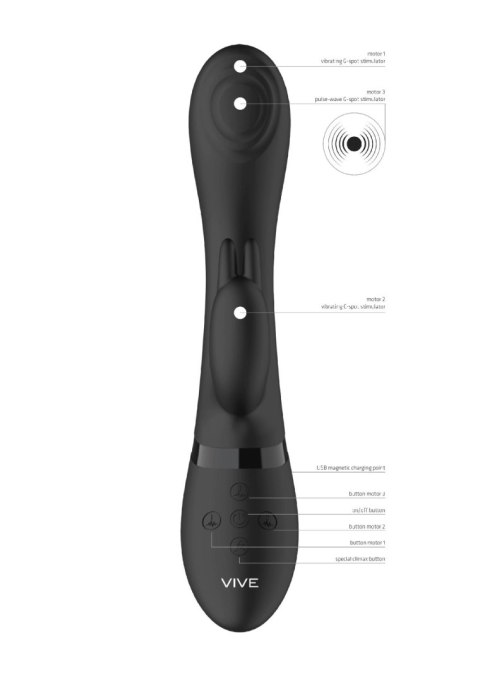 Wibrator - Pulse G-spot Rabbit - Black ShotsToys