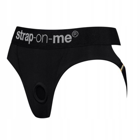 Czarne sexowne majtki push up strap-on uprząż S Strap-on-me