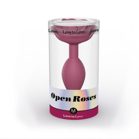 Korek analny open roses m size - plum star Love to Love