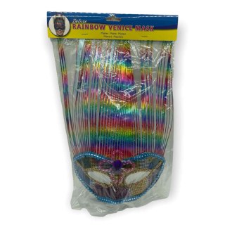 Maska-Venetian Mask Rainbow Deluxe Kinky Pleasure