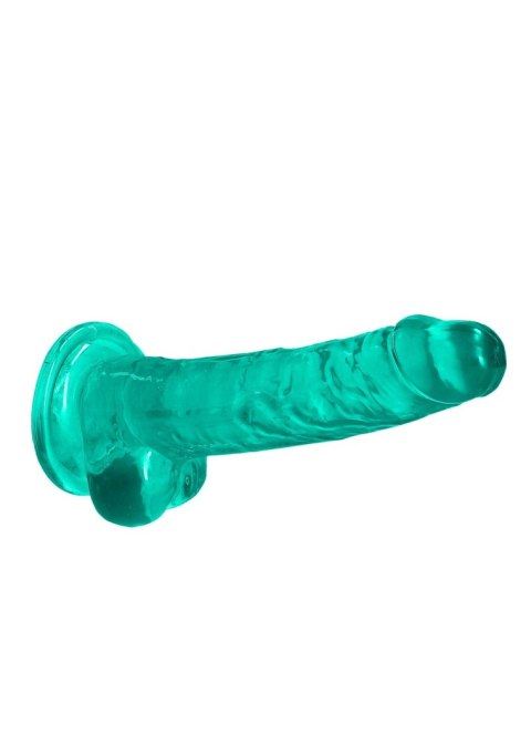 Silikonowe zielone dildo z mocną przyssawką 19 cm RealRock