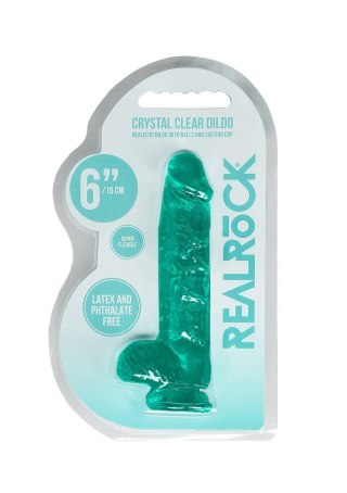 Zielone dildo do penetracji pochwy i anusa 17 cm RealRock