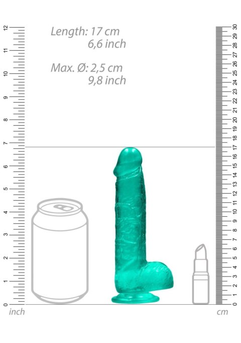 Zielone dildo do penetracji pochwy i anusa 17 cm RealRock