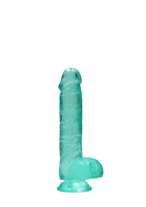 Zielone dildo do penetracji pochwy i anusa 17 cm RealRock