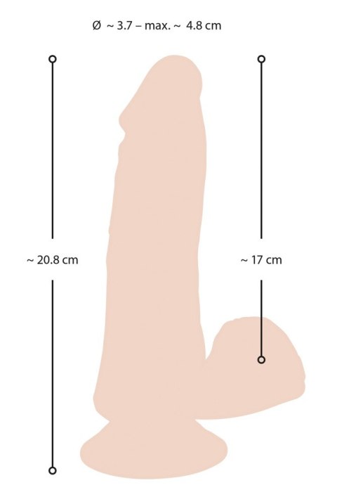 Realistyczne miękkie dildo z przyssawką 20,8 cm Nature Skin