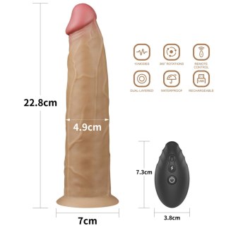 Silikonowy analny penis z przyssawką żylasty 23cm Lovetoy