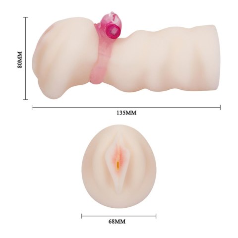 BAILE- Masturbator with vibrating ring, flesh-coloured BAILE