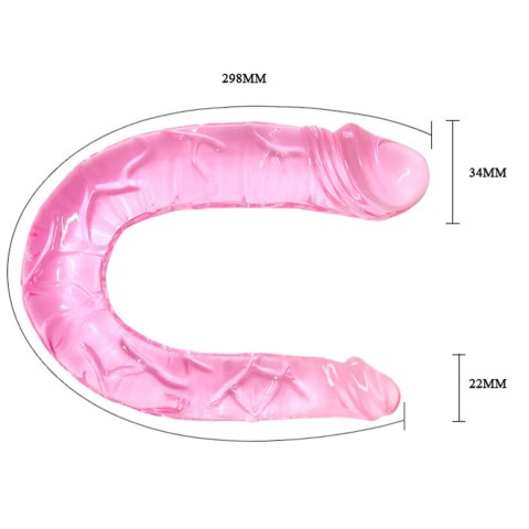 Podwójne dildo dwie końcówki sex lesbijski 29,8 cm BAILE