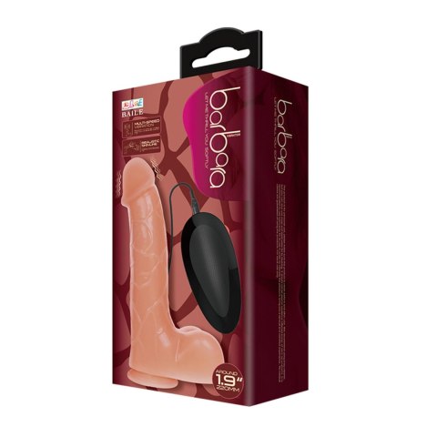 Wibrujące żylaste realistyczne dildo jądra 22 cm BAILE