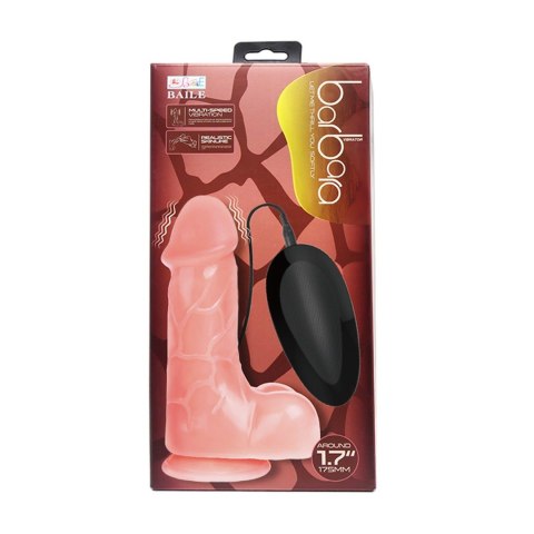 Żylaste dildo do penetracji z wibracjami 17 cm BAILE